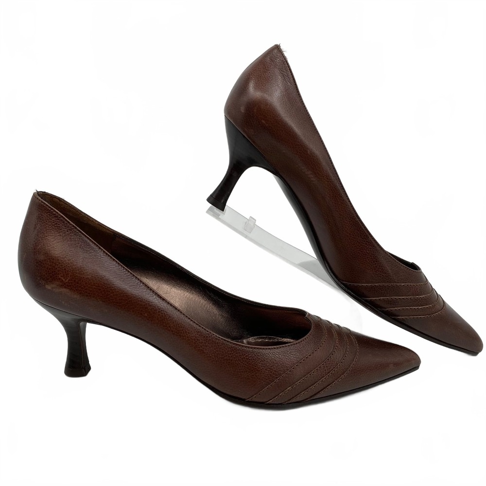 Salvatore Ferragamo Brown Pointed Toe Heels | Womens 9.5